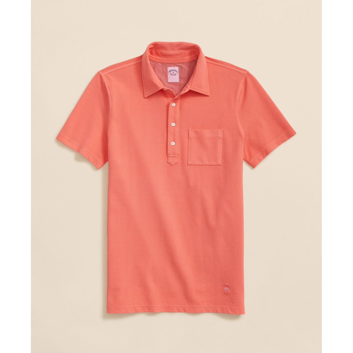 BROOKS BROTHERS - Polera Hombre Garment Dyed Pique Polo Rosado Brooks Brothers