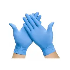 CLEANCARRIER - Guante Vinilo Azul Talla M Caja X 100 Uds.