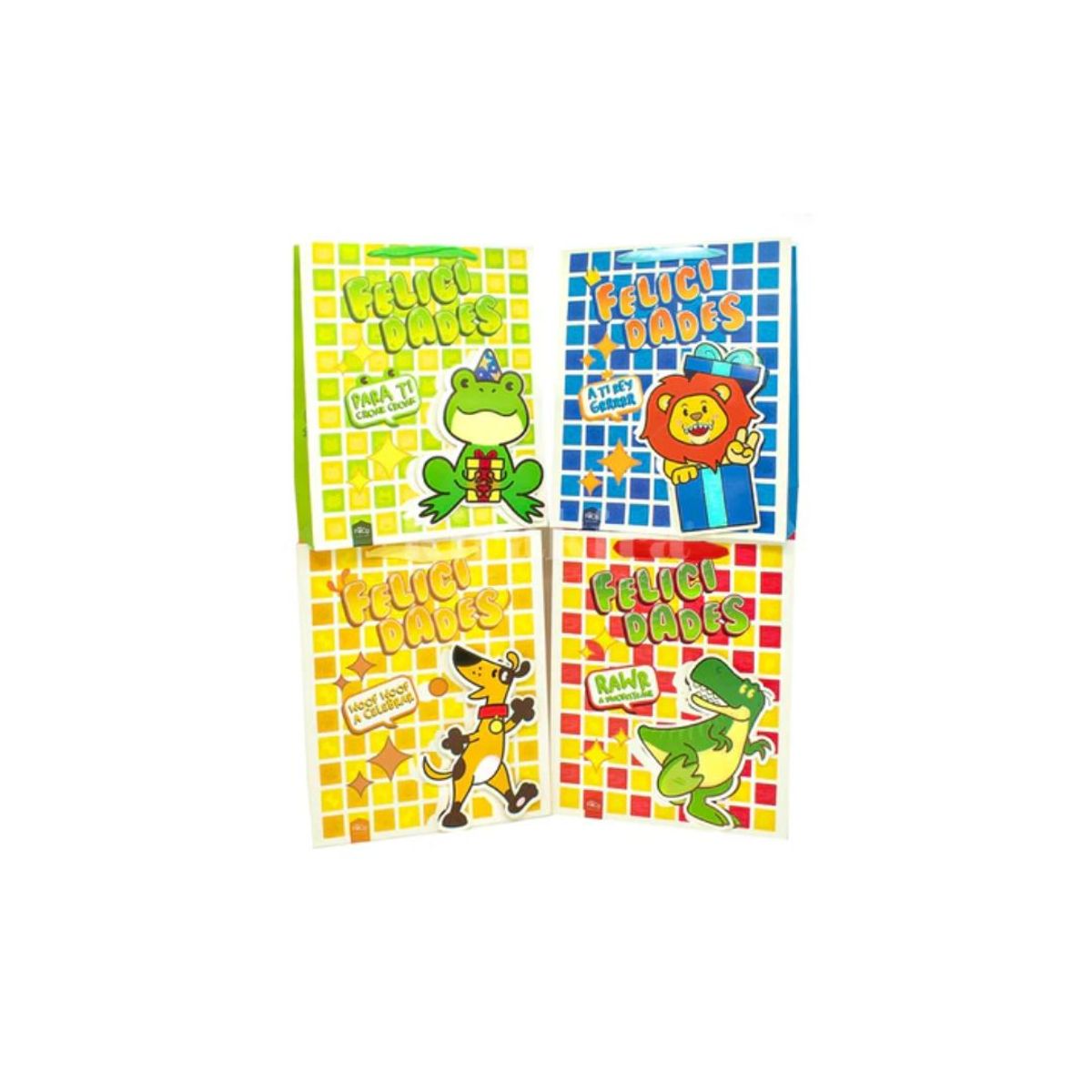 GENERICO - Pack x12 Bolsas De Regalo Diseño Infantil Surtido 30x40 cm