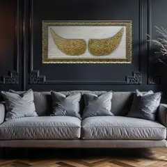 DEKAM DISEÑO - Cuadro Alas Marco Greca 166x80 cms