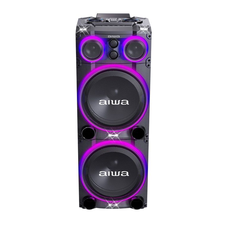 Parlante Bluetooth Torre Karaoke 4000w Tws Aw-poc15 Negro