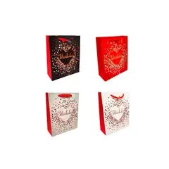 GENERICO - Bolsa de Regalo Felicidades Corazón 12 Unidades 26x32cm
