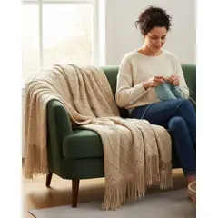 GENERICO - Mantas Tejidas lujosas Para Decorar tu sofa