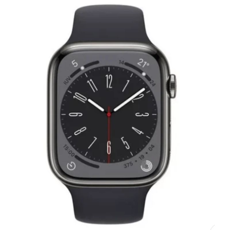APPLE - Apple Watch Series 8 GPS 45mm Grafito Acero Inoxidable Reacondicionado