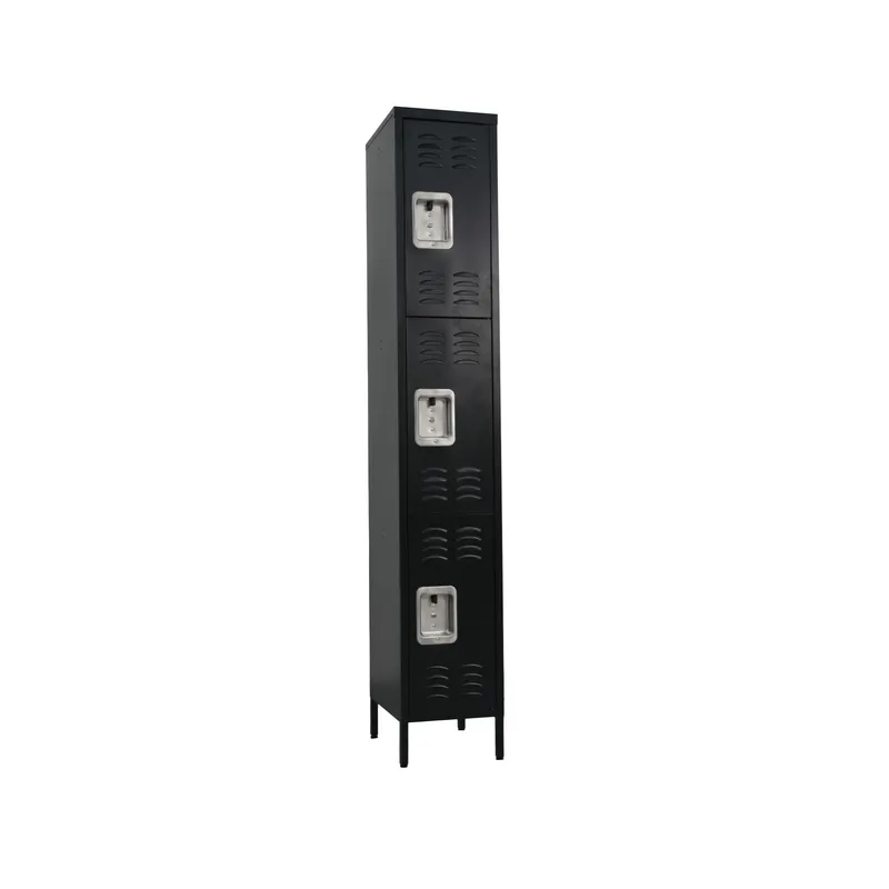 GENERICO - Casillero locker metálico black: 1 cuerpo 3 puertas