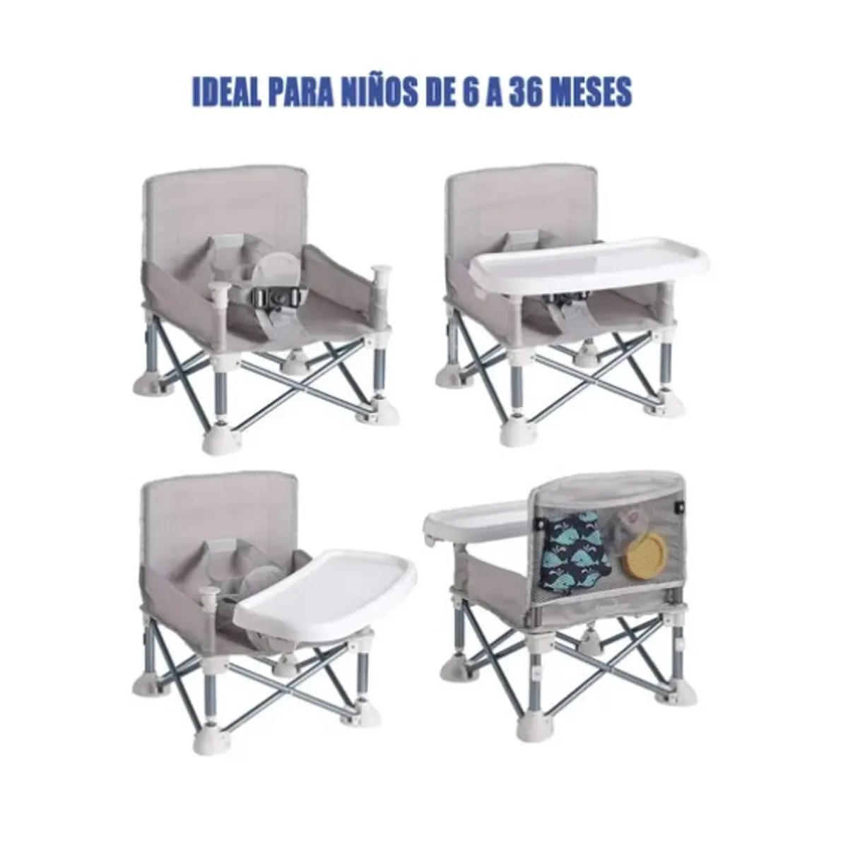 OFERTABKN - Silla Comedor Portátil Silla Bebes Niños Asiento Plegable