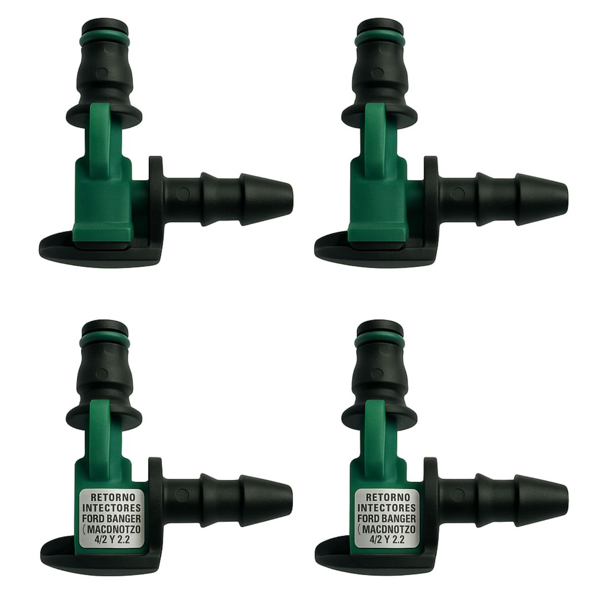 GENERICO - 4 Retorno Inyectores Ford Ranger Mazda Bt50 Transit 3.2  2.2