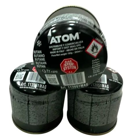 ATOM Pack x3 Gas Propano Butano Soplete Encime 190g