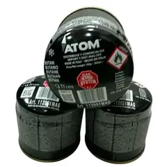 ATOM - Pack x3 Gas Propano Butano Soplete Encime 190g