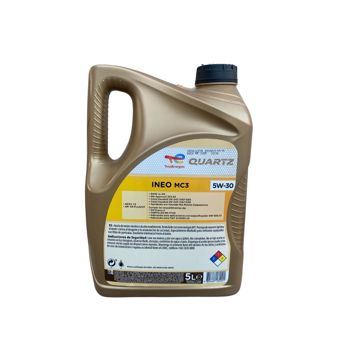 TOTAL - Aceite Motor 5w30 Total Ineo Mc3 5 lt.