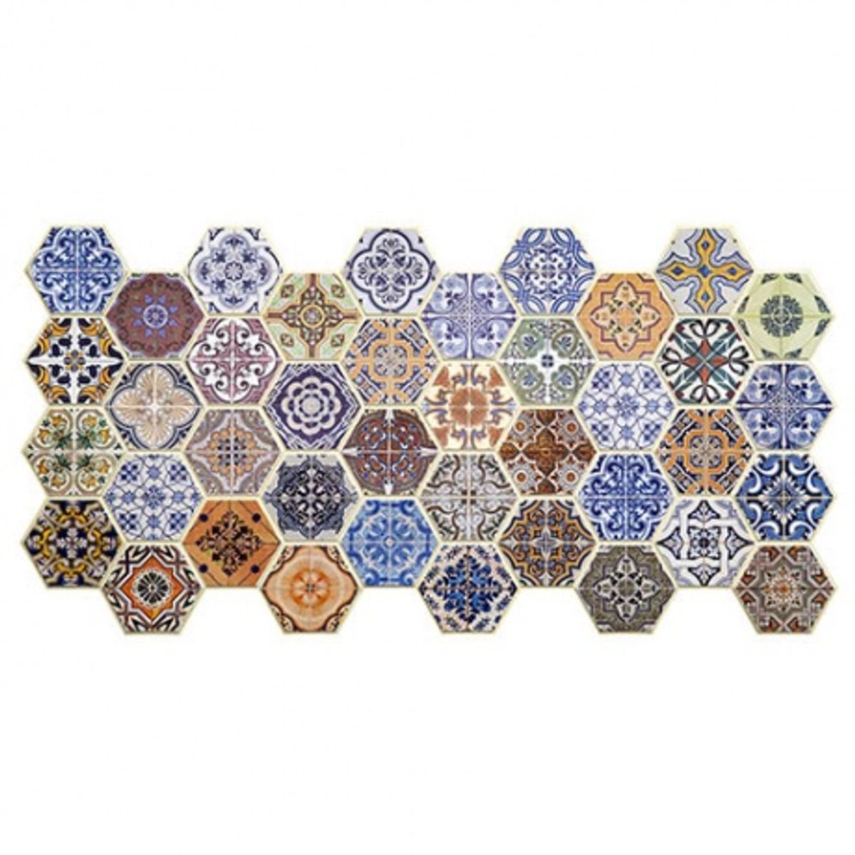 MERCAR RAY - Wall Panel PVC Relieve 97.3 x 49.2 cm PATCHWORK, 4.2 m² (10 Paneles)