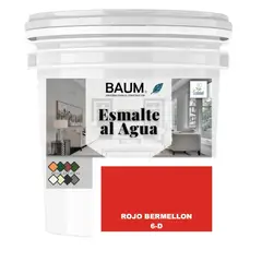 BAUM - TINETA PINTURA ESMALTE AL AGUA - ROJO BERMELLON 5-D