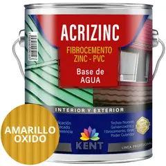 KENT - Pintura para techos Acrizinc Galon Amarillo oxido