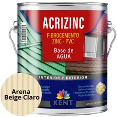 KENT - Pintura para techos Acrizinc Galon Arena