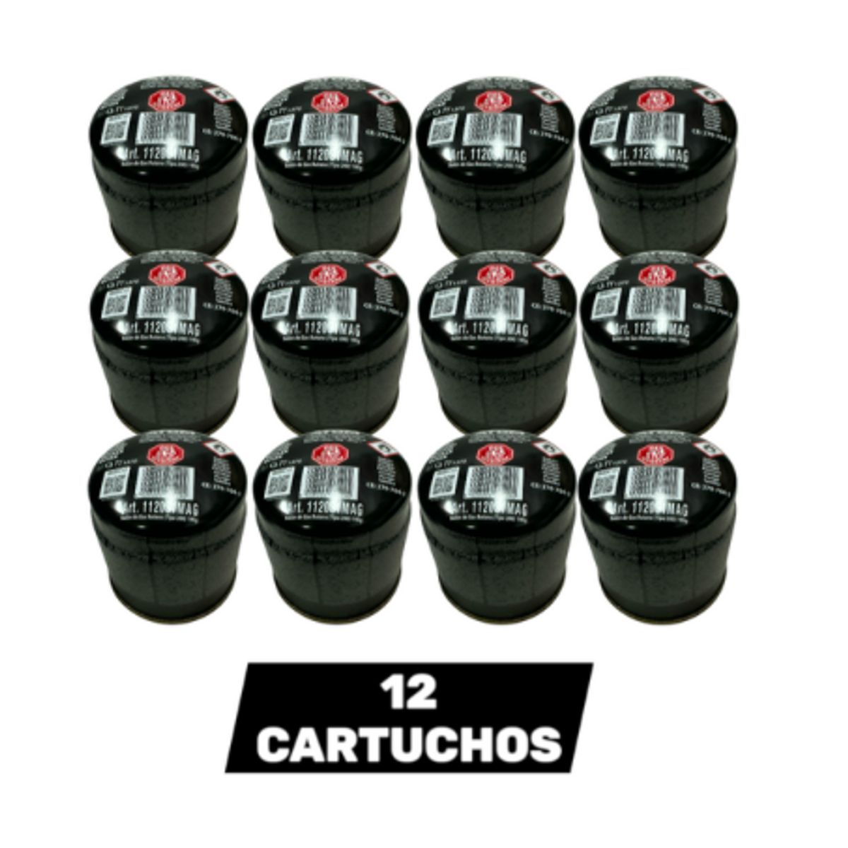 ATOM - Pack x12 Gas Atom Propano Butano Soplete Encime 190g