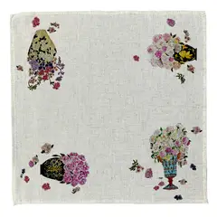 TUYO PRINT - Set 4 Servilletas Jarrones - Lino Poliester -