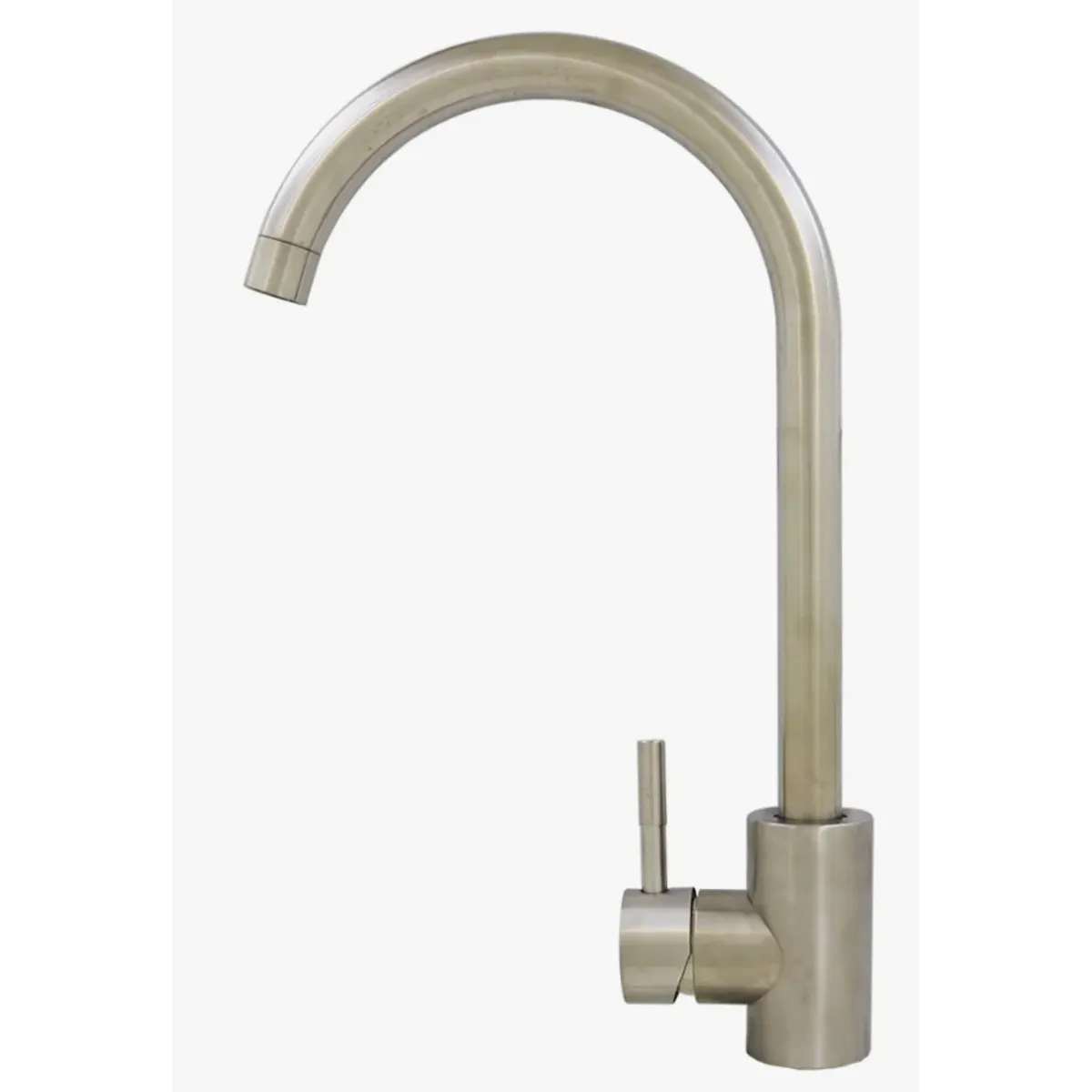 TAUMM - Llave Monomando Lavaplato Inox Acabado Cepillado Color Plateado
