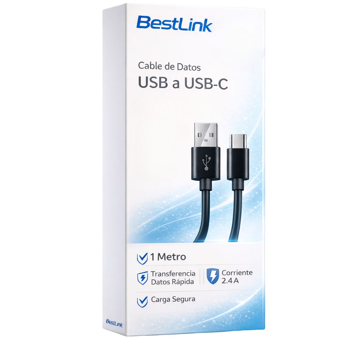 BESTLINK - Cable de Datos USB a USB-C 1MT para Android Auto y  CarPlay