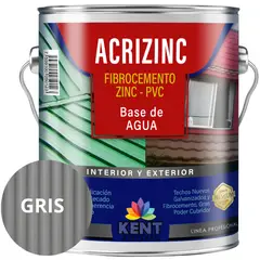 KENT - Pintura para techos Acrizinc Galon Gris