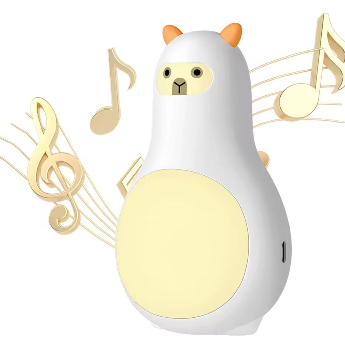 GENERICO - Ruido Blanco para Bebés Alpaca con Lámpara LED + 26 Sonidos Relajante