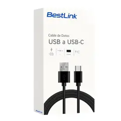 BESTLINK - Cable de Datos USB a USB-C 1MT para Android Auto y CarPlay