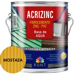 KENT - Pintura para techos Acrizinc Galon Mostaza