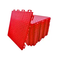 Piso Deportivo Entrelazado 50u 40cm X 40cm X 15 Mm Rojo
