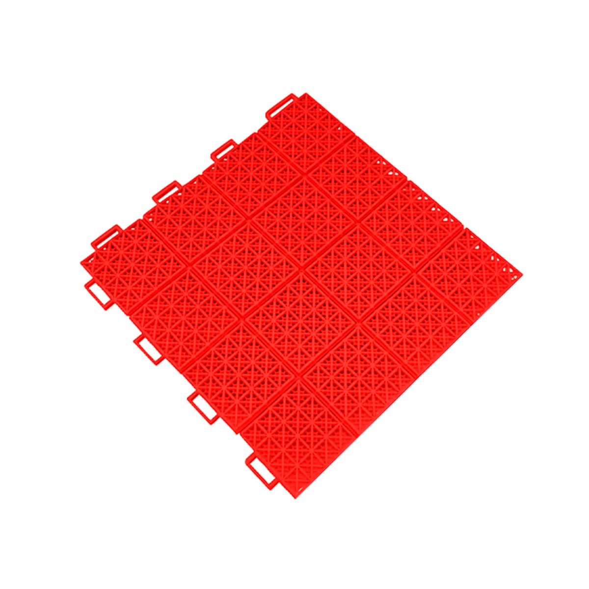 SDFIT - Piso Deportivo Entrelazado 50u 40cm X 40cm X 15 Mm Rojo