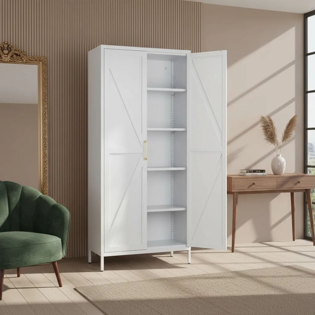 GENERICO - Mueble despensa 2 puertas 5 niveles linea white home YXG-03