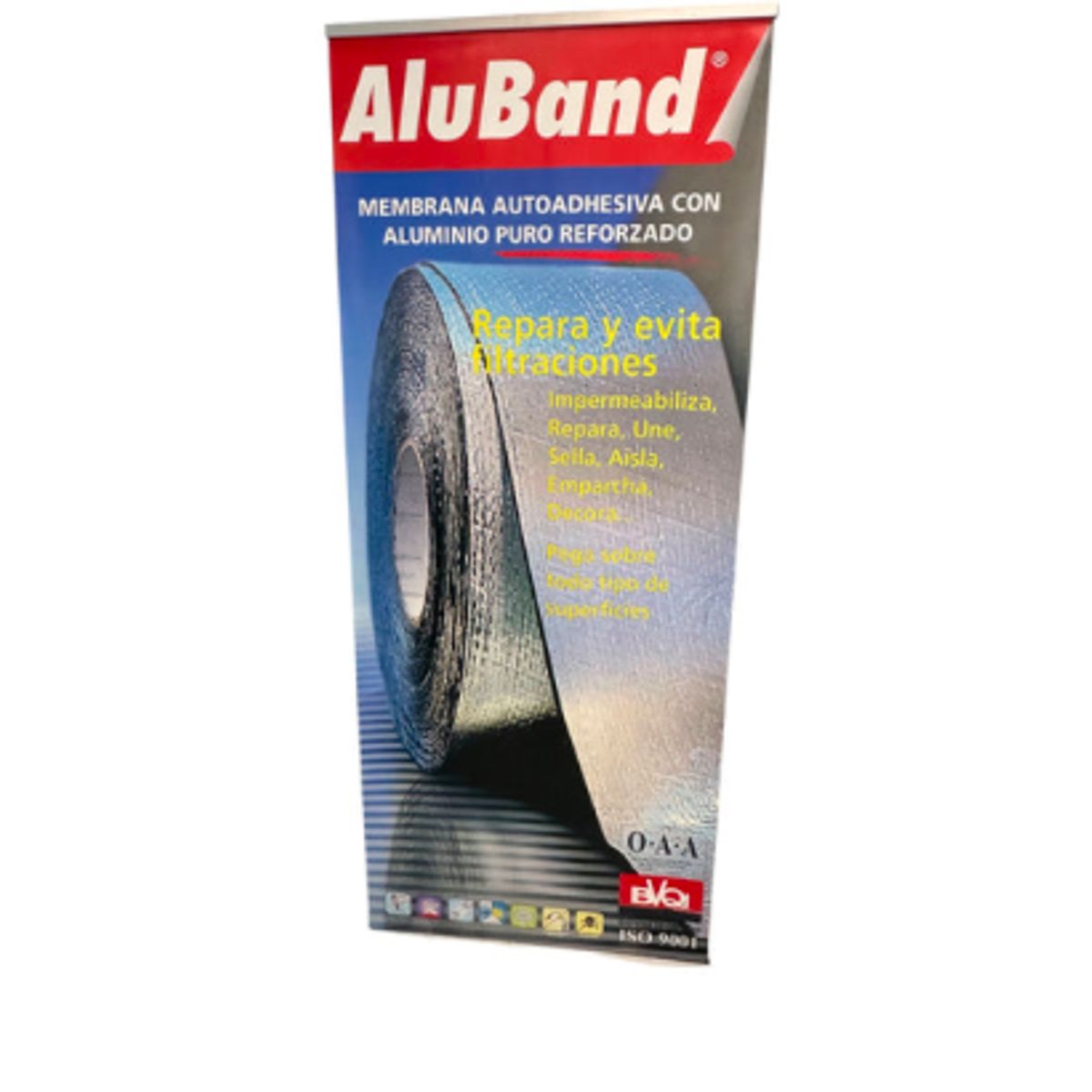 Cinta Tapagoteras Aluminio Reforzado Aquaband 15cm X 25mt Súper Rollo, marca GENERICO - Foto 2
