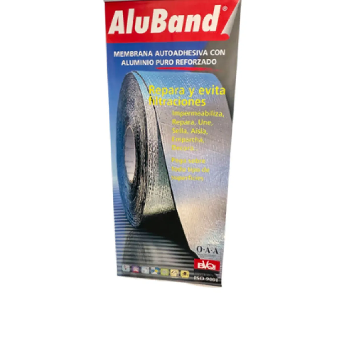 GENERICO - Cinta Tapagoteras Aluminio Reforzado Aquaband 25cm X 25mt Súper Rollo