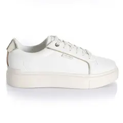 VIA UNO - Zapatilla Mujer Crema/Dorado 22641704