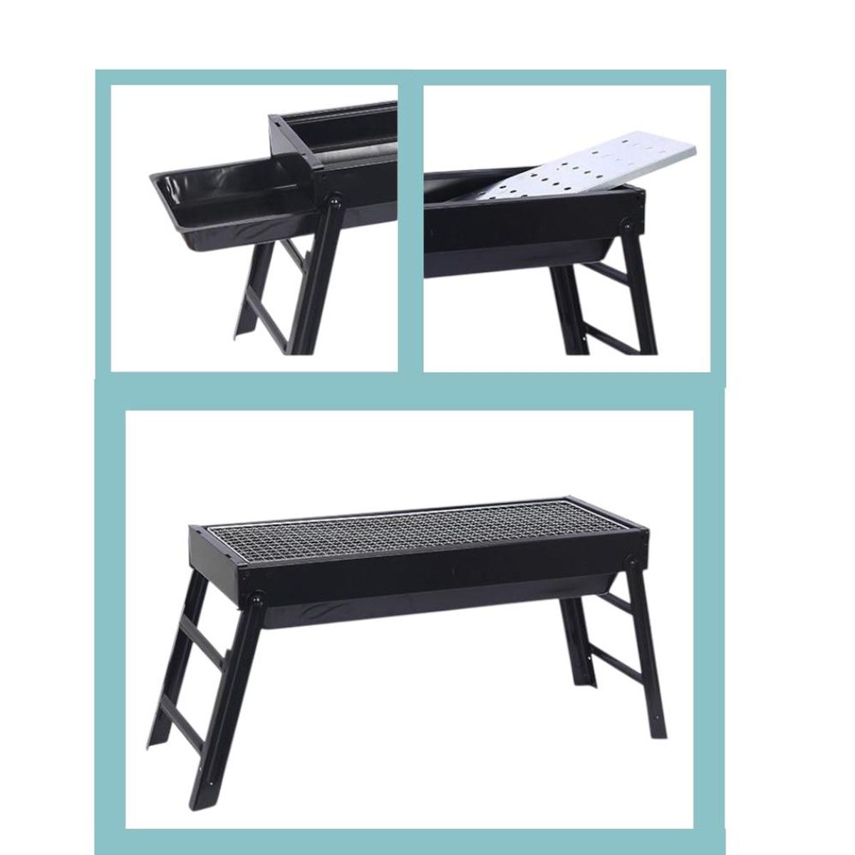 GENERICO - Parrilla De Carbón Portátil Plegable BBQ Camping