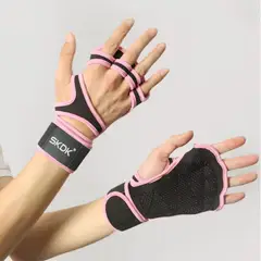 GENERICO - Guantes De Entrenamiento Skdk Rosa Talla M Con Muñequeras