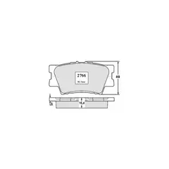 BESTE - Pastillas de freno traseras PP2766 para Toyota RAV
