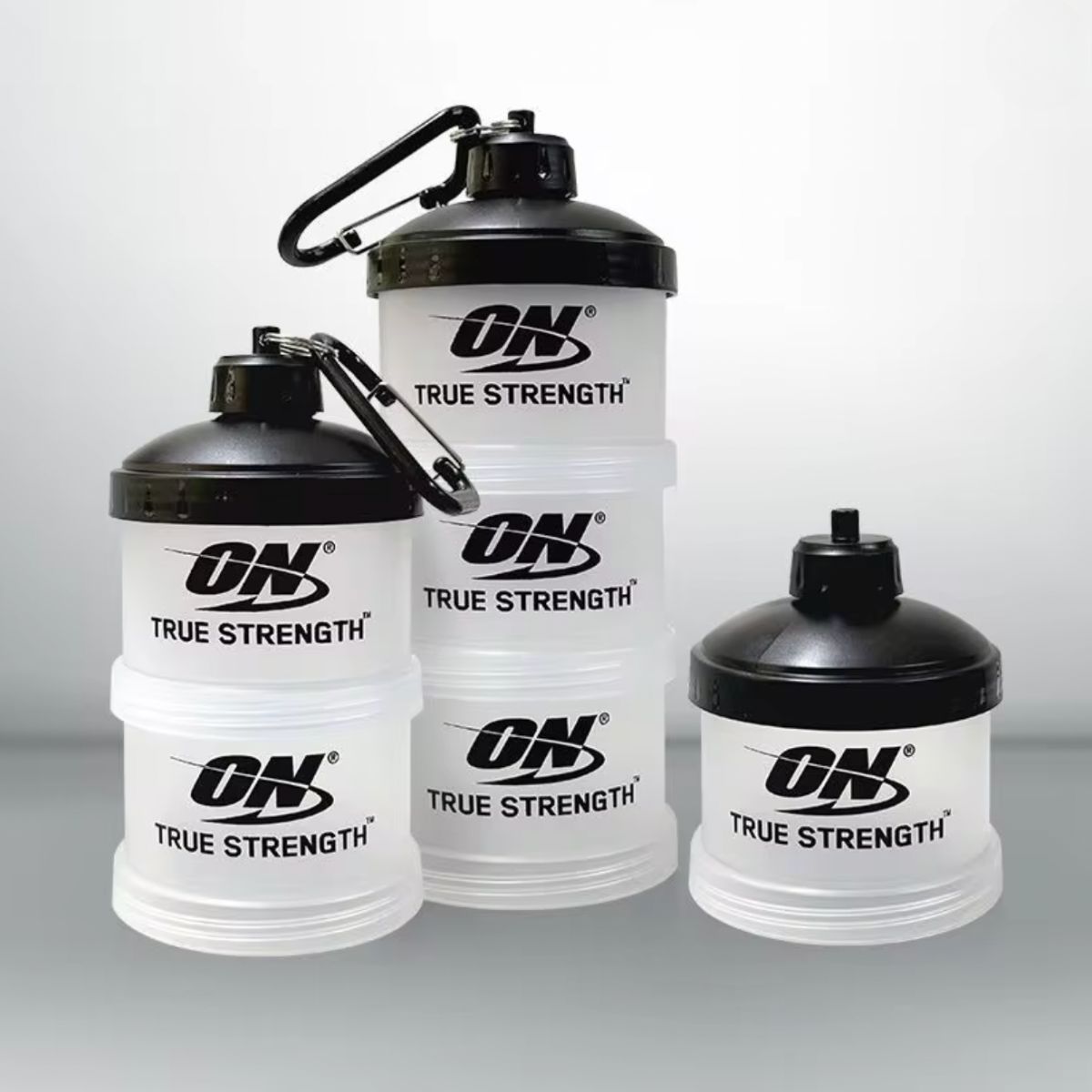 GENERICO - Porta Proteina Portátil 3 Niveles Para Polvo De Proteína