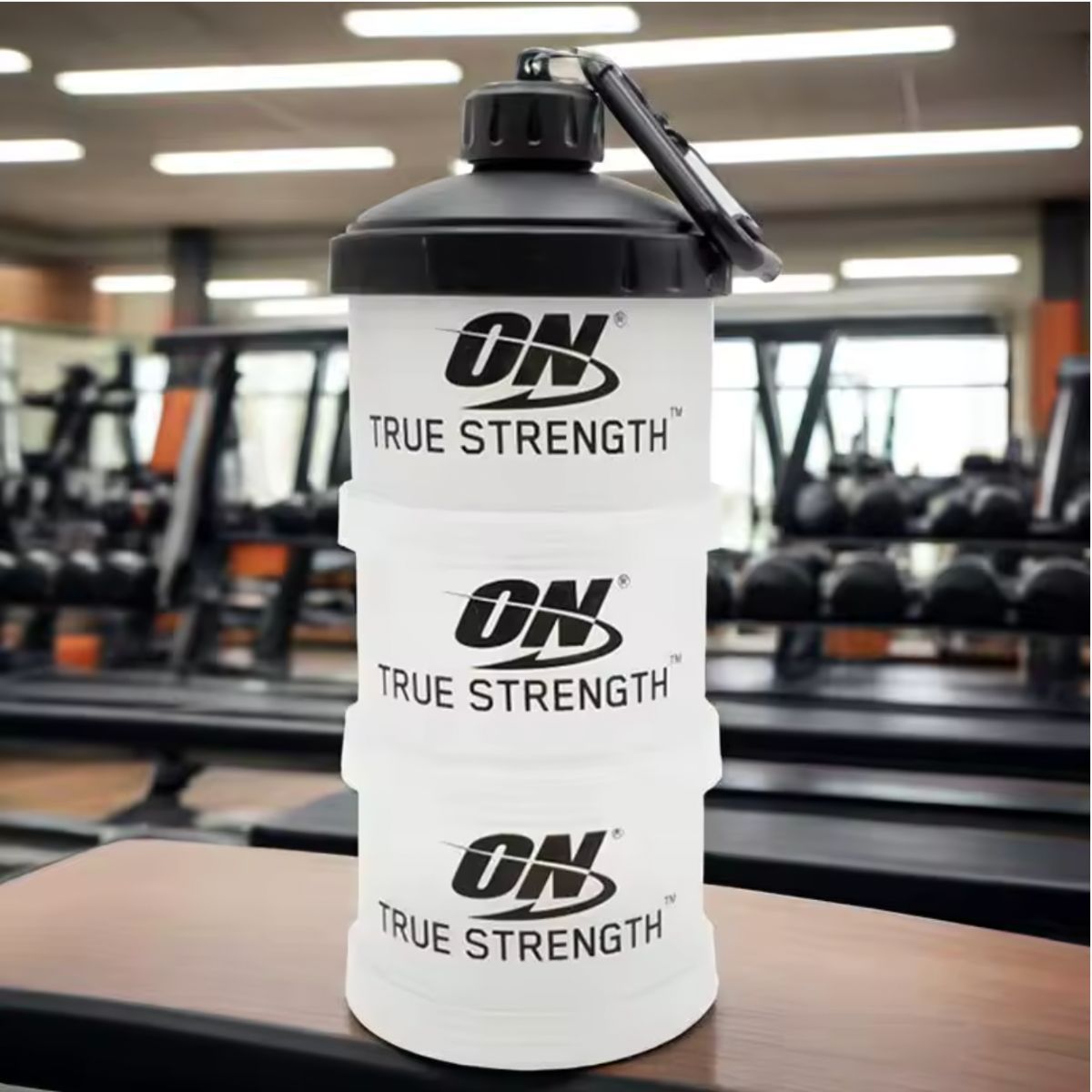 GENERICO - Porta Proteina Portátil 3 Niveles Para Polvo De Proteína