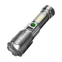 GENERICO - Linterna Led Recargable Zoom Retráctil + Powerbank Portátil