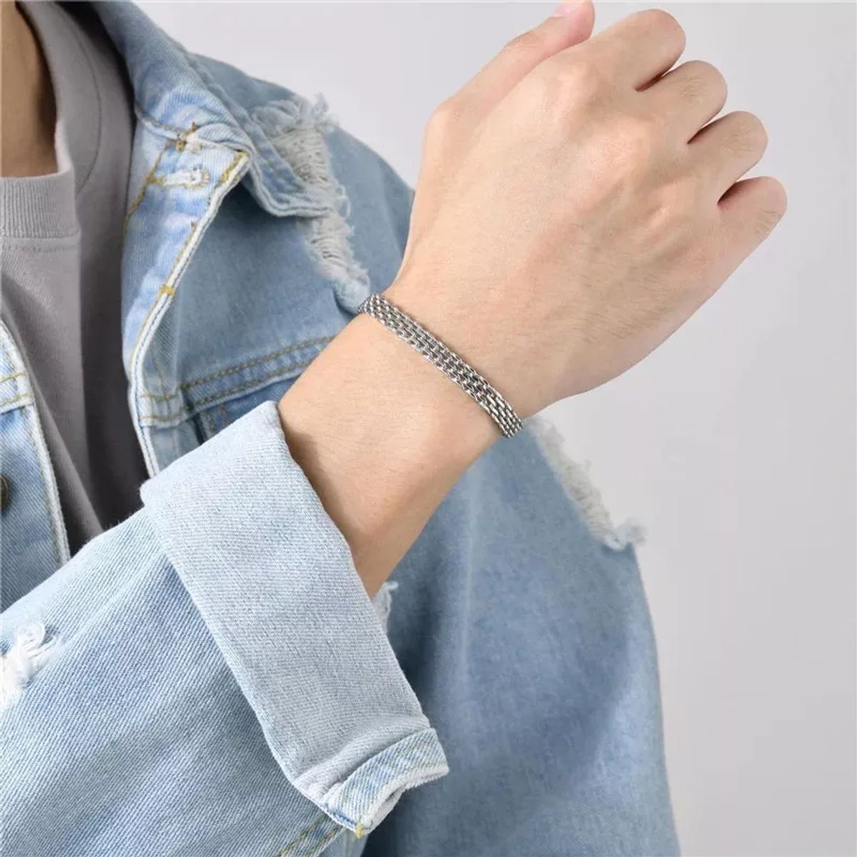 ROYAL - Pulsera Doble Acero Quirúrgico Hombre Moda Royal madriz.