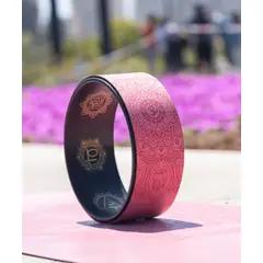 BE YOGI - Rueda Aro de yoga antideslizante rosa