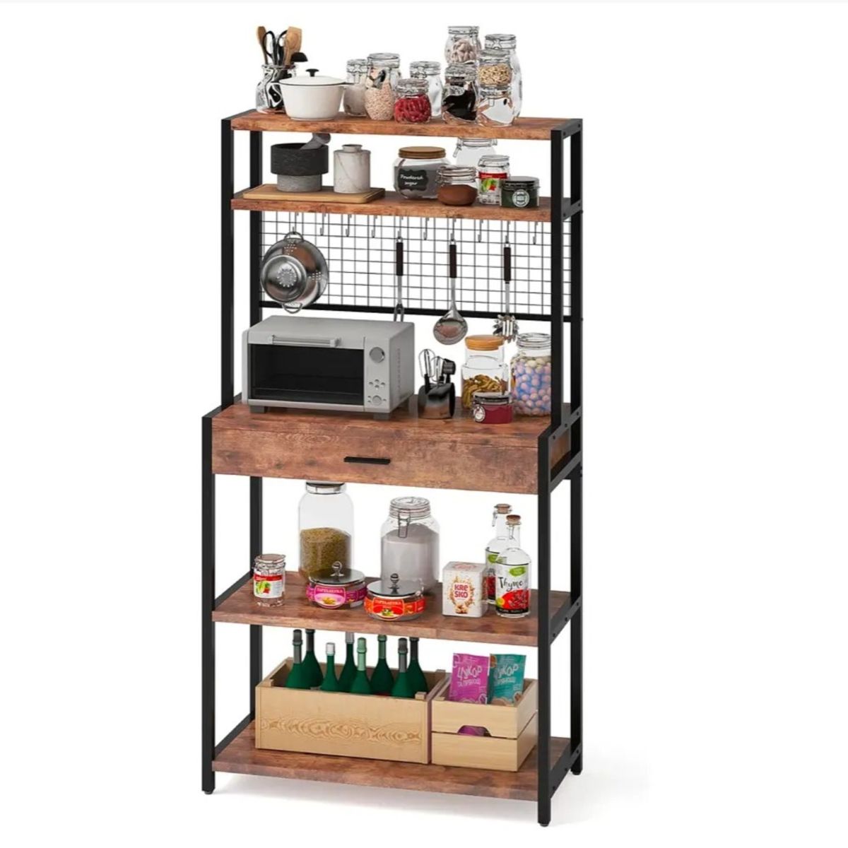 CORI CORI - Rack Organizador Alto con Cajón para Cocina