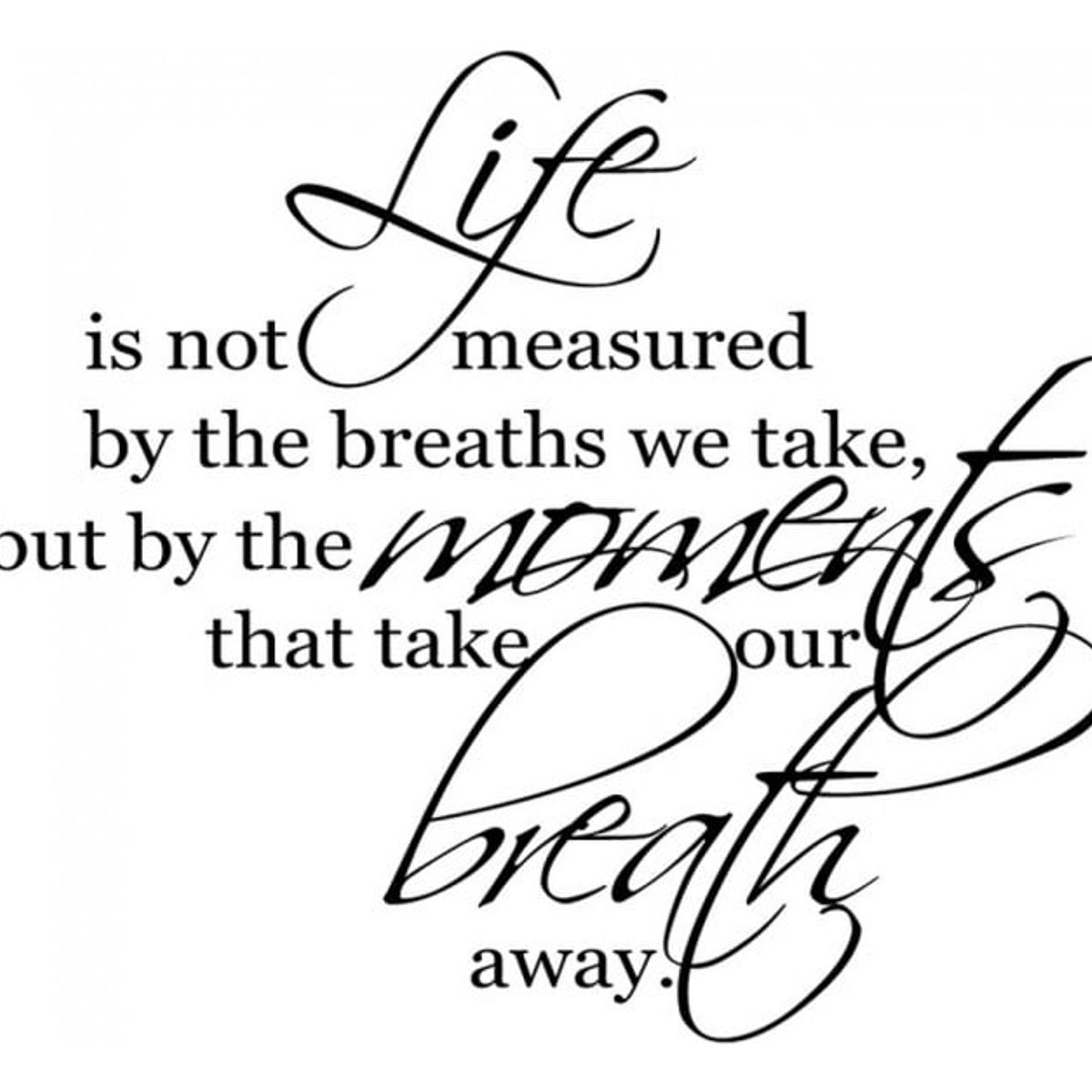 GENERICO - Decomural Life Is Not Measured Inspirational WS-15099