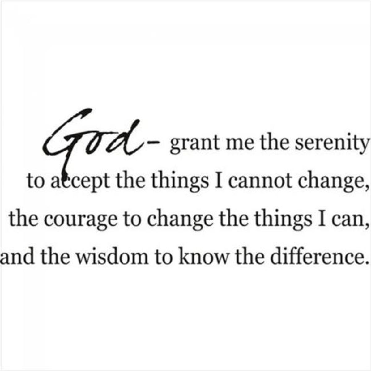 GENERICO - Decomural God Grant Me The Serenity Bible Verse WS-15114