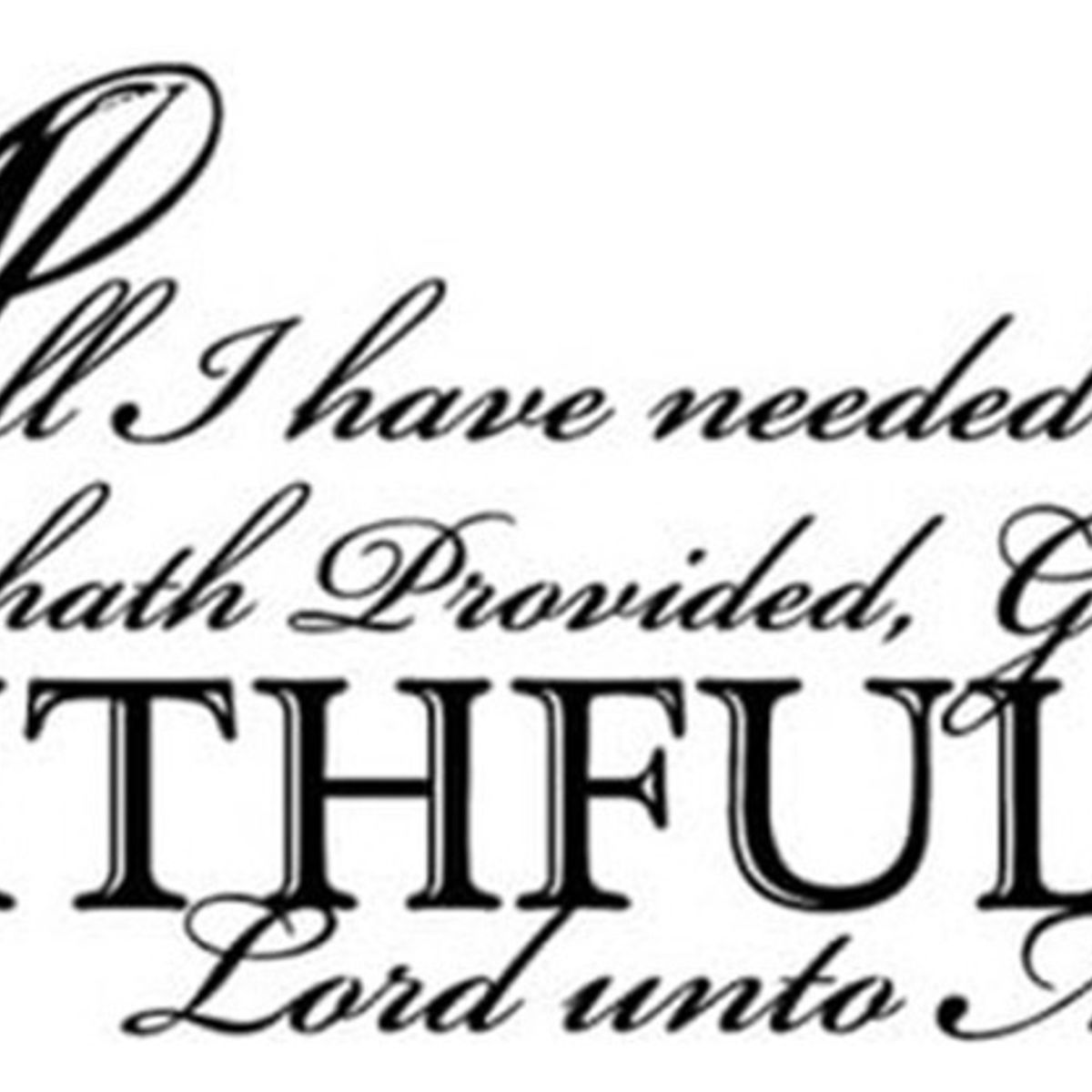 GENERICO - Decomural Faithfulness Bible Verse WS-15119