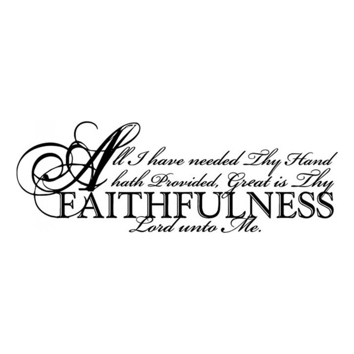 GENERICO - Decomural Faithfulness Bible Verse WS-15119