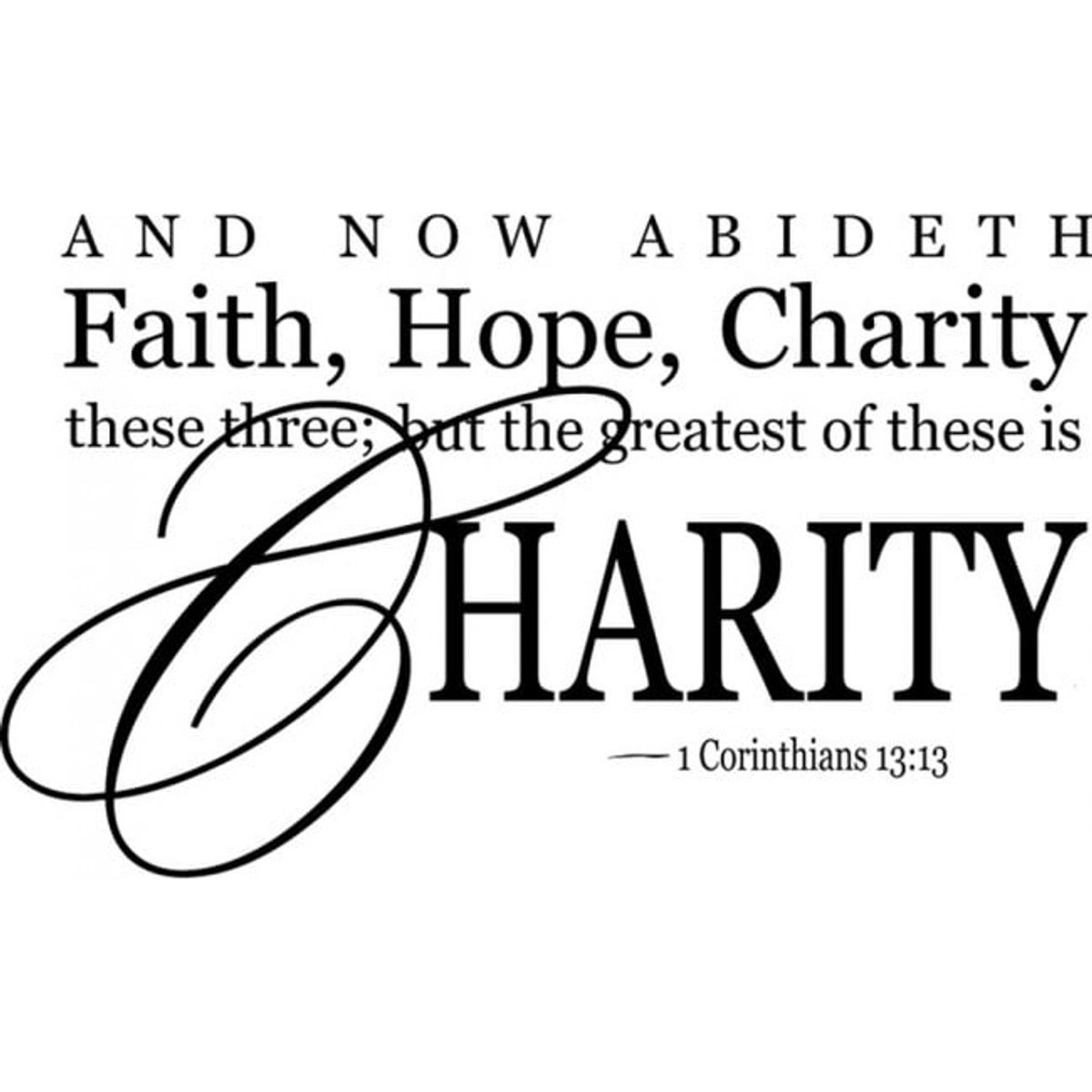GENERICO - Decomural Faith Hope Charity Bible Verse WS-15136