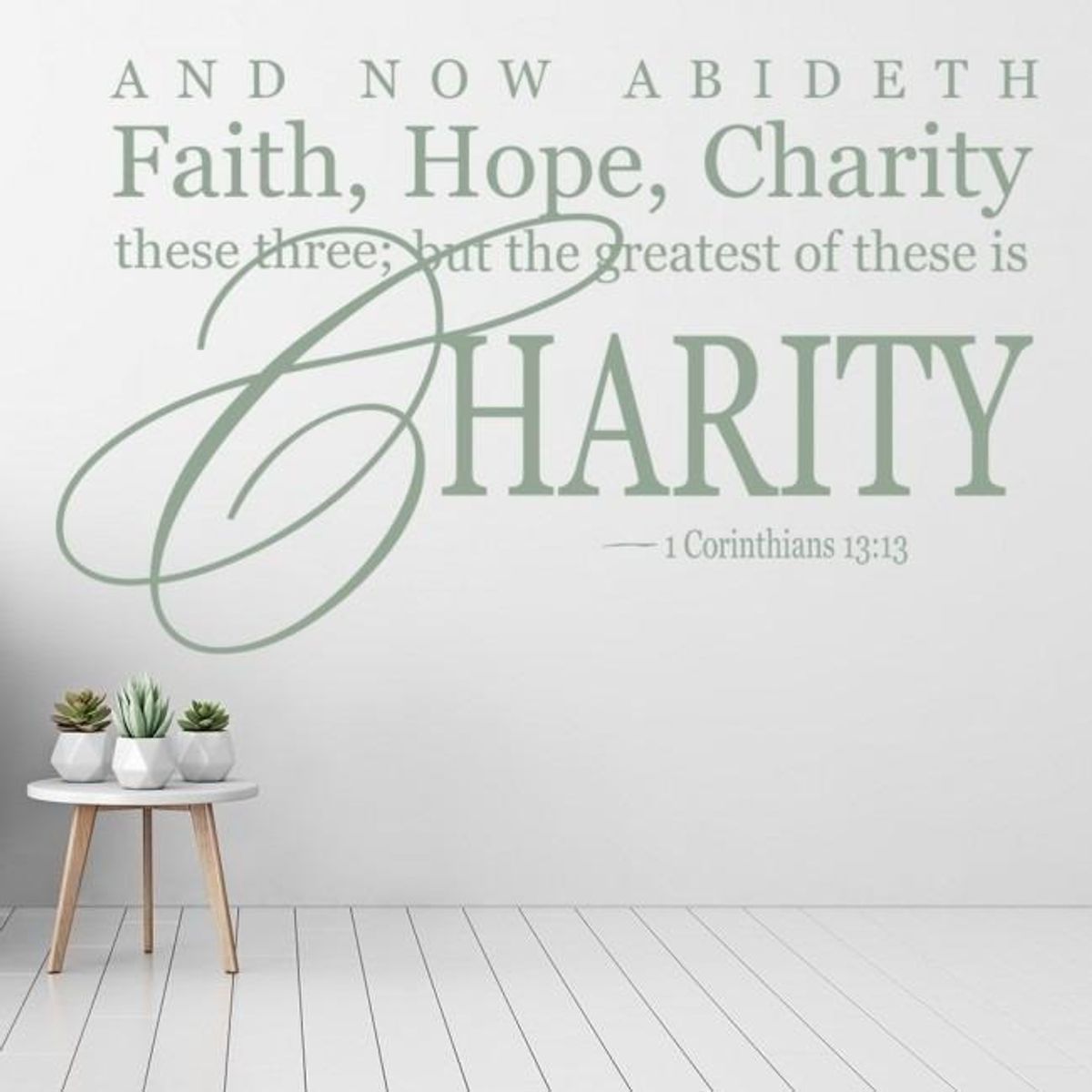 GENERICO - Decomural Faith Hope Charity Bible Verse WS-15136