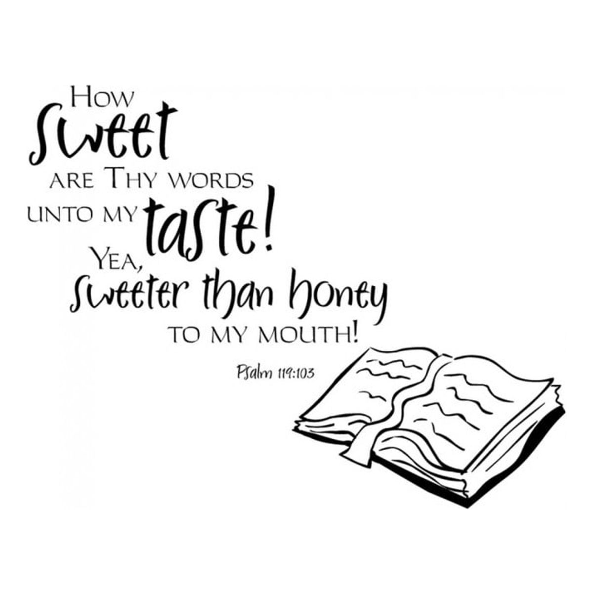 GENERICO - Decomural How Sweet Are Thy Words Bible Verse WS-15142