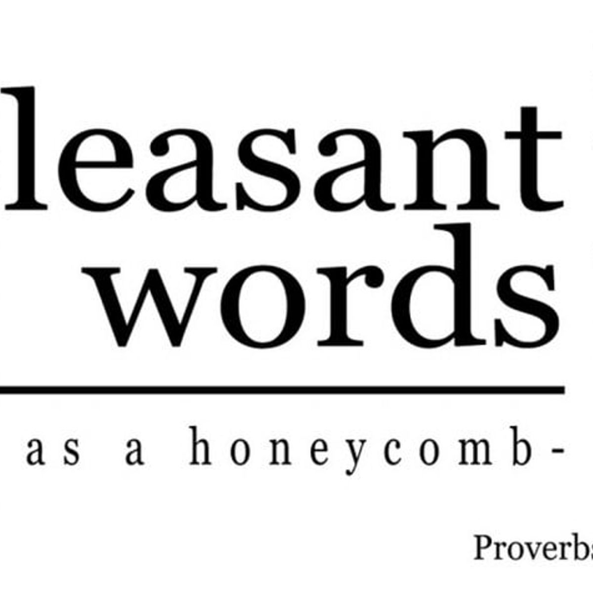 GENERICO - Decomural Pleasant Words Bible Verse WS-15153