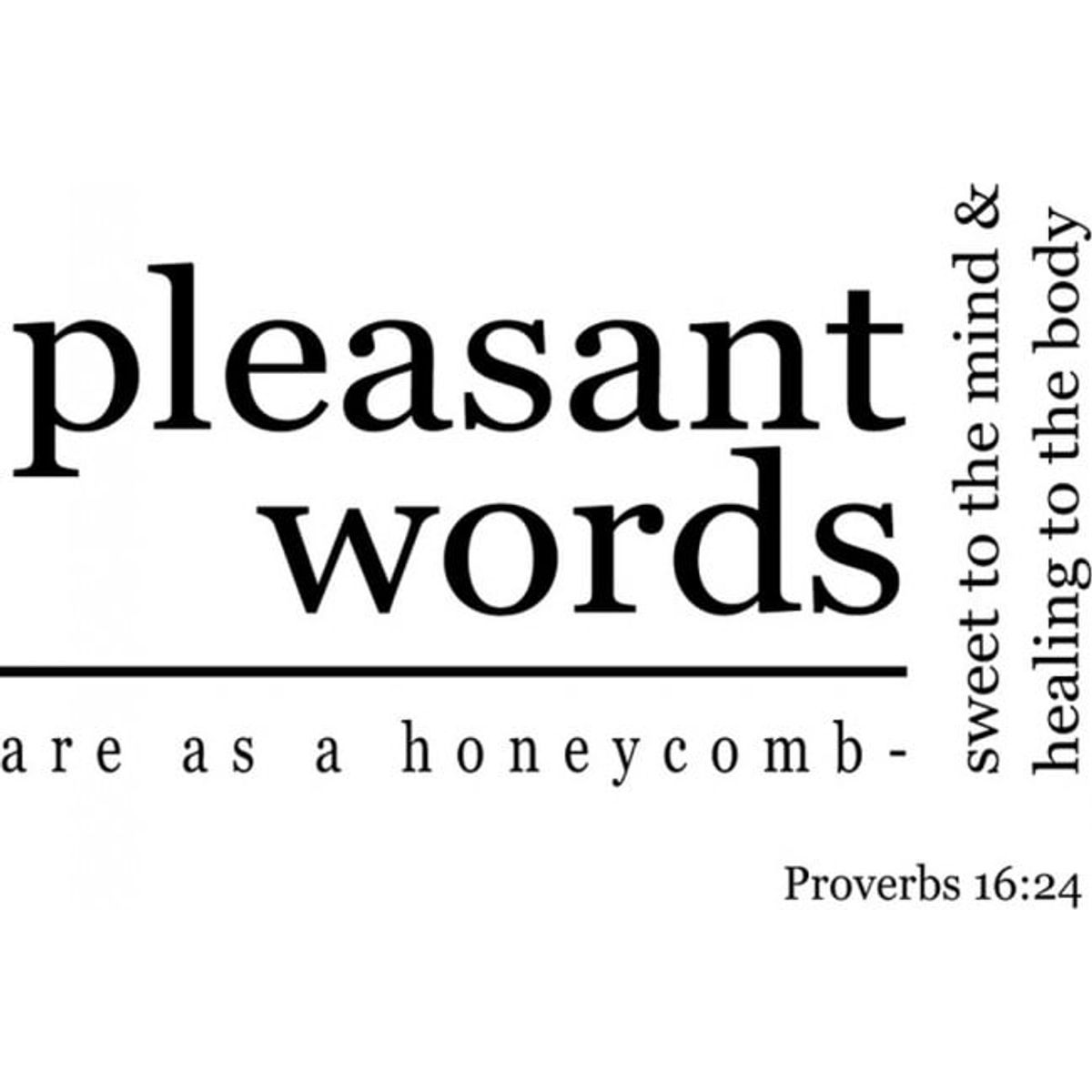 GENERICO - Decomural Pleasant Words Bible Verse WS-15153
